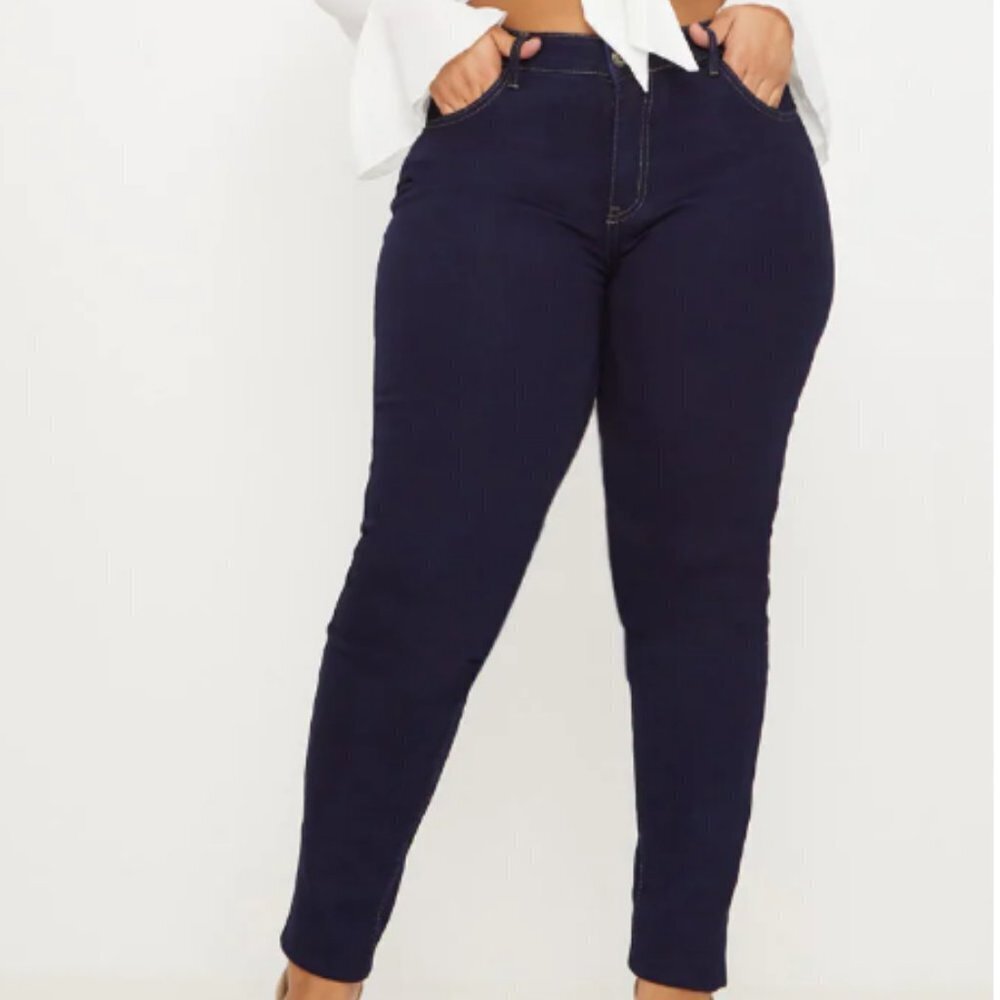 PLUS INDIGO SKINNY JEANS
